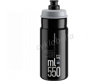ELITE láhev JET 24' černá/šedé logo, 550 ml