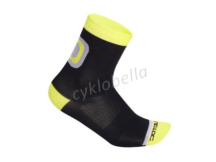 DOTOUT PONOŽKY LOGO BLACK-FLUO YELLOW - SET 3 PÁRŮ (A15X11291F) S/M