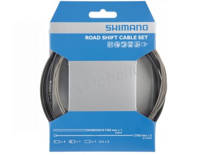 SHIMANO řadící set OT-SP41 z nerez oceli, 1700mm, SUS lanko 2100mm, černý