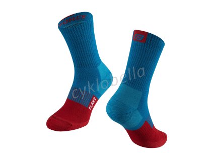 ponožky FORCE FLAKE termo,modro-červené L-XL/42-47