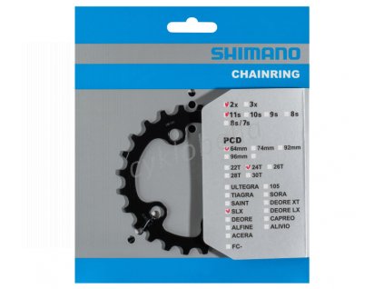 SHIMANO převodník SLX FC-M7000-11-2 24 z 11 spd dvojpřevodník pro 34-24 z