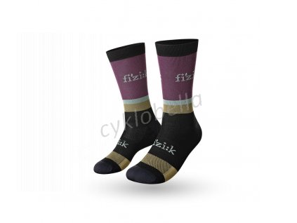 FIZIK PONOŽKY TEAM EDITION MUD/GRAPE (FZKSOCKSTE8598) M