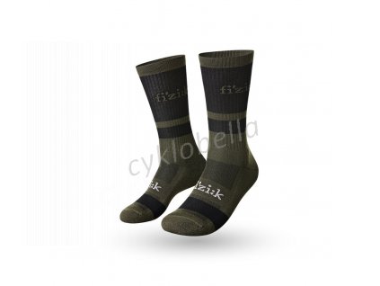 FIZIK PONOŽKY OFF-ROAD ARMY/BLACK (FZKSOCKSOF6110) M