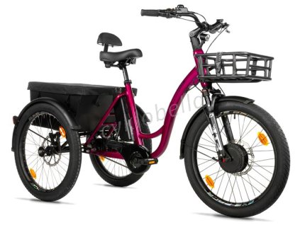 CARGO - TRICYCLE CURTIS X, FRONT MOTOR, VIOLET SHINY