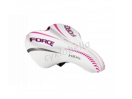 sedlo FORCE KIDS 16-20" dětské, bílo-růžové
