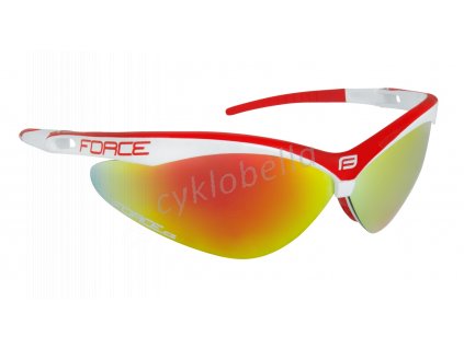 brýle FORCE AIR bílo-červené, červená laser skla