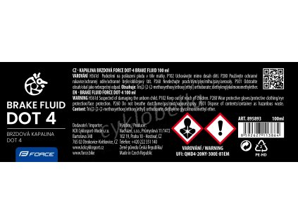 kapalina brzdová FORCE DOT-4 Brake Fluid 100ml