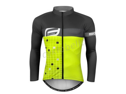 dres FORCE SQUARE dlouhý rukáv,fluo-šedý XS