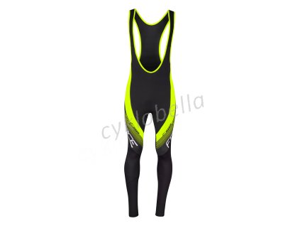 kalhoty FORCE F58 se šráky bez vložky, črn-fluo L
