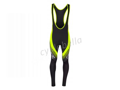 kalhoty FORCE F58 se šráky bez vložky, črn-fluo S