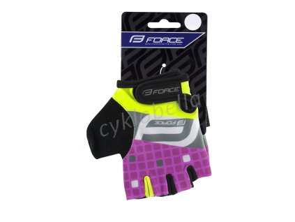 rukavice F SQUARE dětské, fluo-růžové XL