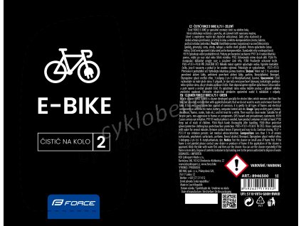 čistič FORCE E-BIKE rozprašovač 750 ml - zelený