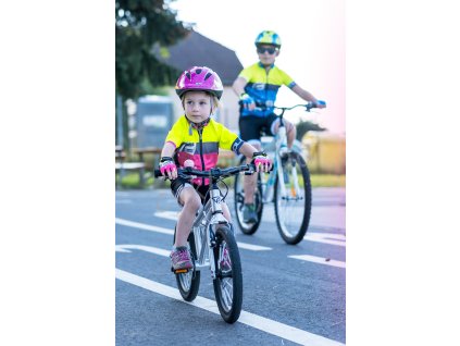 dres dětský F KID SQUARE fluo-modrý, 128-140 cm