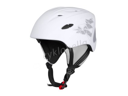 přilba FORCE SKI bílá, šedý potisk L-XL