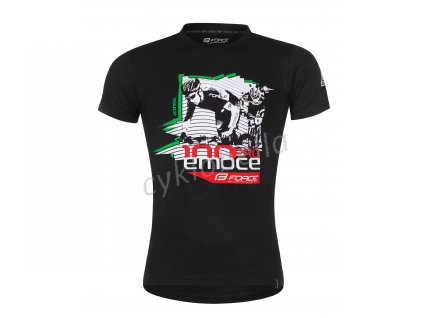 triko FORCE DRÁSAL krátký rukáv,černé L