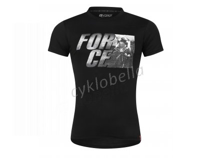 triko FORCE SPIRIT krátký rukáv,černé L