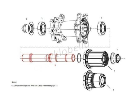 ZIPP AXLE REAR ZIPP 177D DB AXLE ONLY Množ. Uni