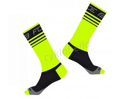 ponožky FORCE STAGE, fluo-černé S-M/36-41