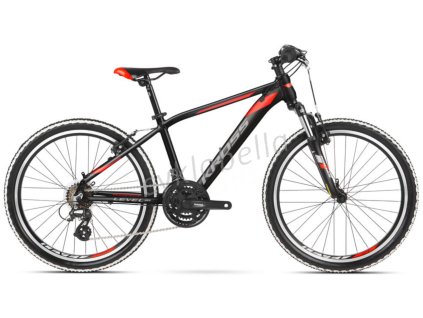 KROSS Level JR 2.0 BLACK / RED / SILVER MATTE 24" 2019