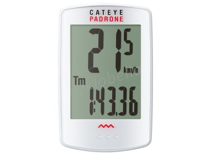 Cyklopočítač CAT Padrone (PA100W)  (bílá)
