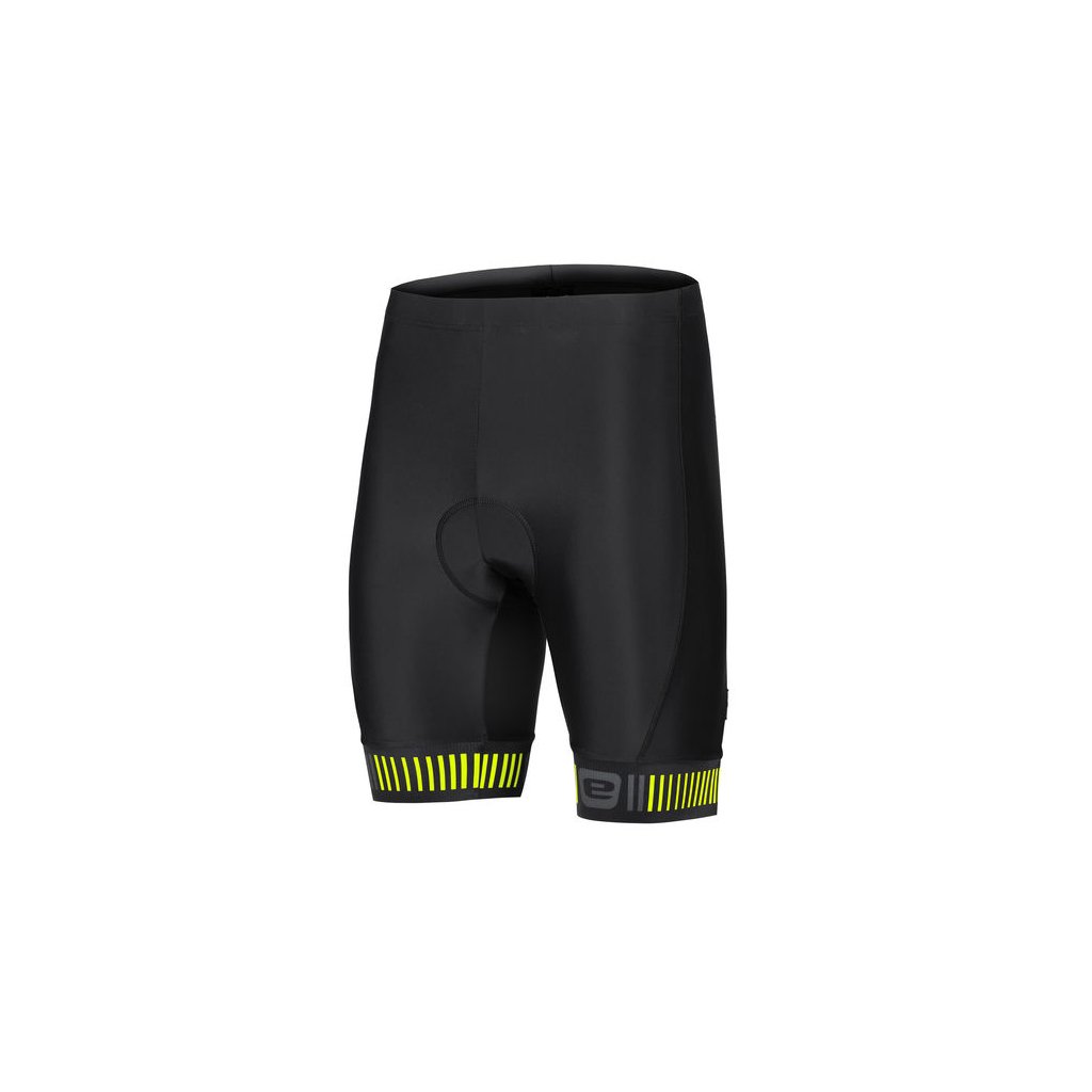 Etape – pánské cyklistické kalhoty ELITE, černá/žlutá fluo (Velikost 3XL)