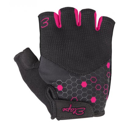 Etape - dámské rukavice BETTY, černá/růžová (Velikost L)