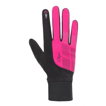 Etape - dámské rukavice Skin WS+, černá/růžová (Velikost L)
