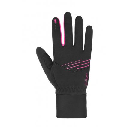 Etape – dámské rukavice JASMINE WS+, černá|růžová (Velikost L)