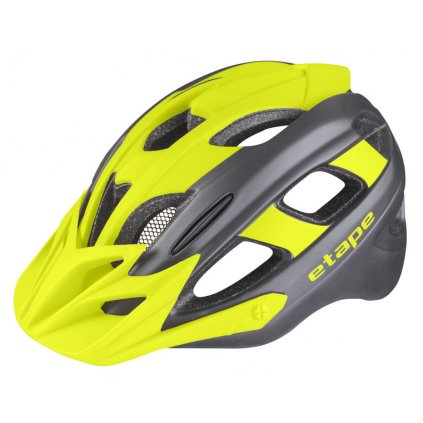 Etape – dětská přilba na kolo HERO, antracit|žlutá fluo mat (Velikost S/M 55-58 cm)