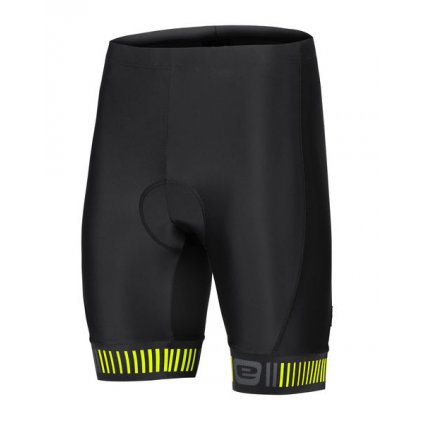 Etape – pánské cyklistické kalhoty ELITE, černá/žlutá fluo (Velikost 3XL)