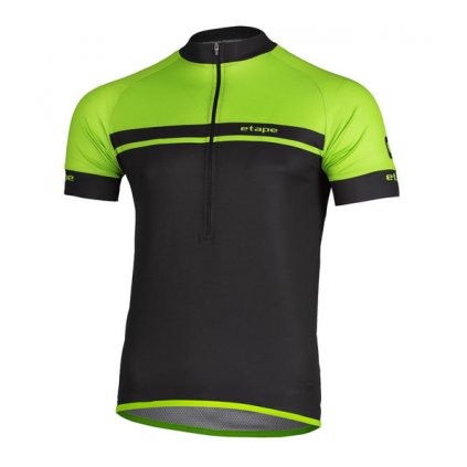 Pánský letní cyklistický dres ETAPE DREAM, černá|zelená (Velikost 3XL)