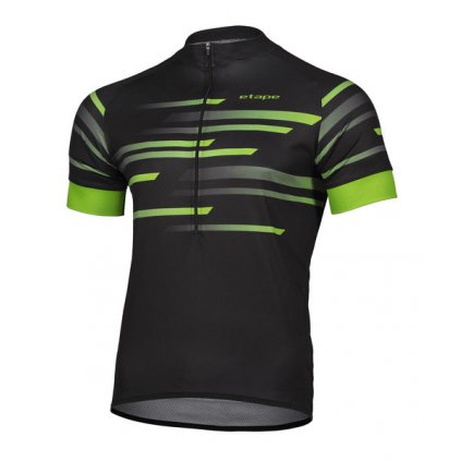 Pánský letní cyklistický dres ETAPE ENERGY, černá|zelená (Velikost 3XL)
