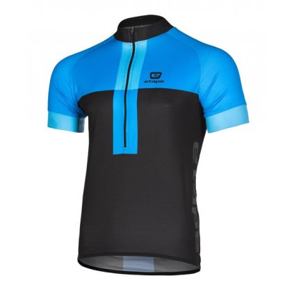 Pánský letní cyklistický dres ETAPE FACE, černá|modrá (Velikost 3XL)