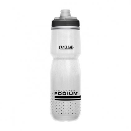 87553 termo lahev na kolo camelbak podium chill 0 71l white black