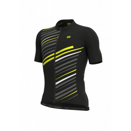 Pánský letní cyklistický dres ALÉ SOLID FLASH, black (Velikost 3XL)