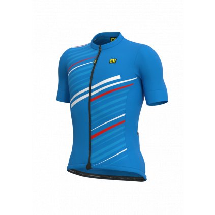 Pánský letní cyklistický dres ALÉ SOLID FLASH, italian light blue (Velikost 3XL)