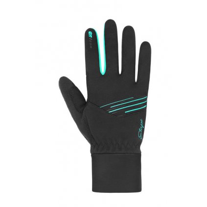 Dámské zimní rukavice Etape JASMINE WS+, černá/mint (Velikost L)