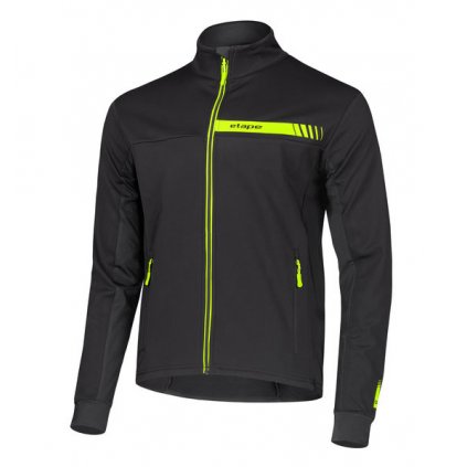 Pánská zimní sportovní bunda Etape BALANCE WS, černá/žlutá fluo (Velikost 3XL)