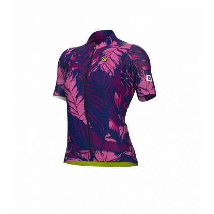 Dámský letní cyklistický dres ALÉ LEAF PR-S, pink (Velikost 3XL)