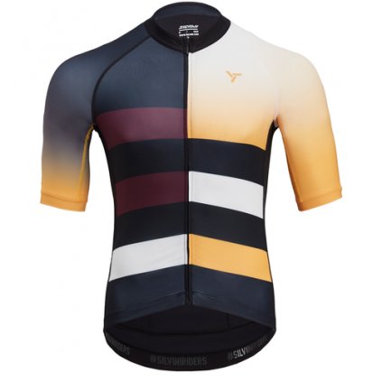 Pánský letní cyklistický dres SILVINI Mazzano, black-yellow (Velikost S)