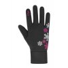 Etape – dětské rukavice PUZZLE WS, černá/růžová (Velikost 11-12)