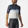 Pánský letní cyklistický dres CASTELLI Blocco, savile blue/china (Velikost L)