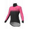 Dámská zimní cyklistická bunda ALÉ PR-S GRADIENT, fluo pink (Velikost S)