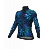 Dámský zateplený cyklistický dres ALÉ GREEN GARDEN PR-R, blue (Velikost 3XL)