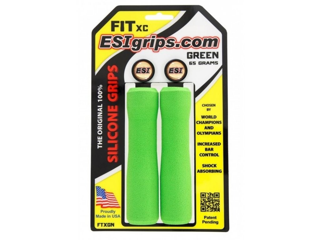 gripy ESI Fit XC, 65g, Green / zelená