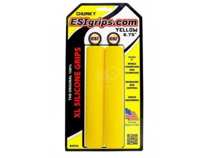 gripy ESI XL Chunky  6,75" / 17cm, žltá / Yellow