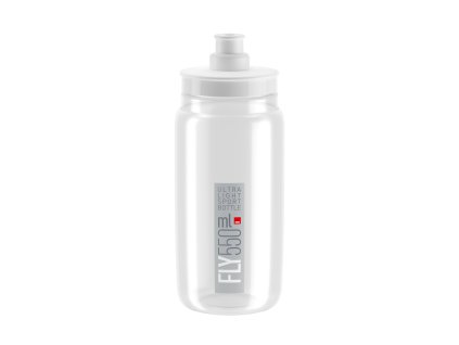 fľaša ELITE FLY transparentná šedé logo 550ml