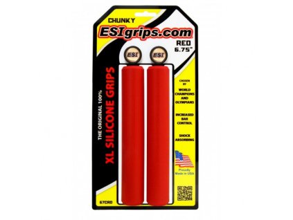gripy ESI XL Chunky  6,75" / 17cm, červená / RED
