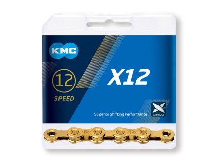 retaz KMC X12 TI-N GOLD 12-rýchl. 126 článkov