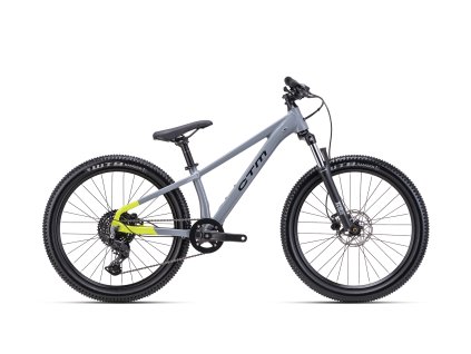CTM ZEPHYR JR - lesklá limetková/sivá 24" (rám 13")